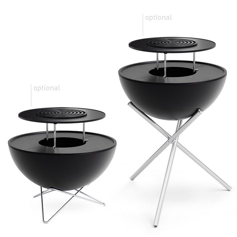 Grillrost – Emailliertes Gusseisen, Höhenverstellbar, Edelstahlgestell - BOWL 70 | höfats
