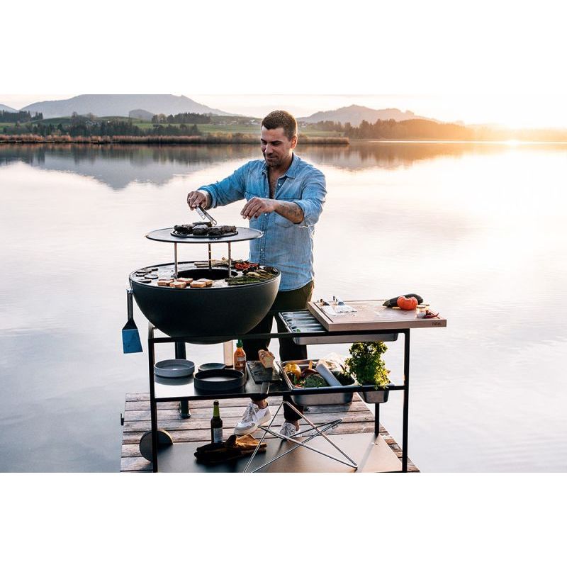Warming Rack – Cast Iron Construction, Enameled Surface, Extendable Grilling Area - BOWL 70 | höfats
