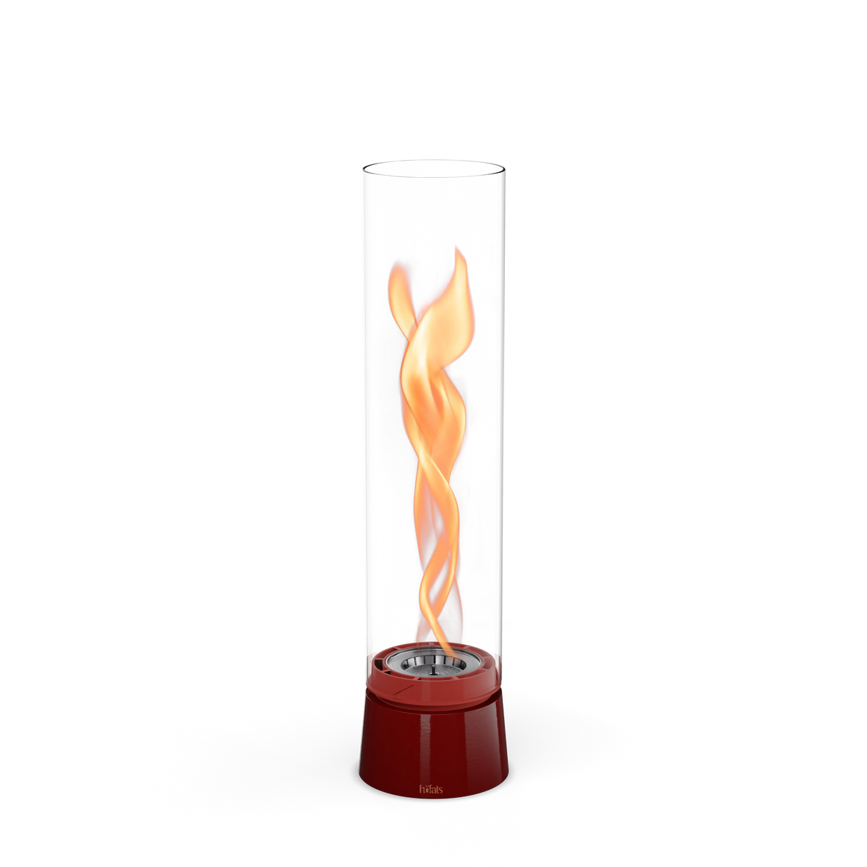 Tischkamin - Wirbel Flamme, Glas Zylinder, Stahl Gehäuse - Spin Air | höfats