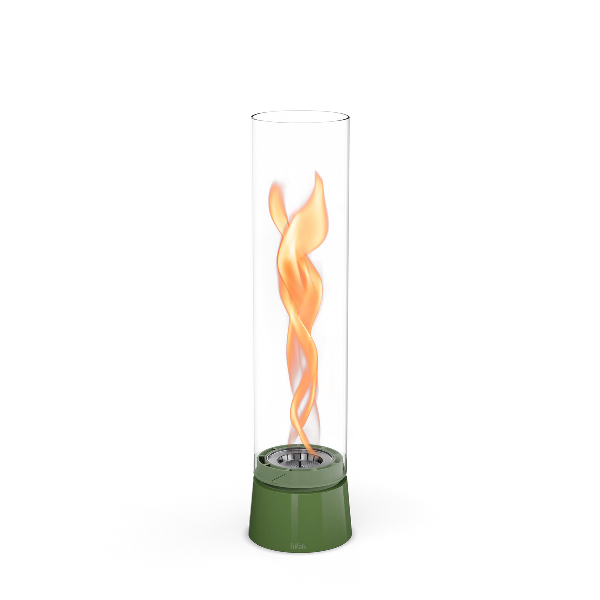 Tischkamin - Wirbel Flamme, Glas Zylinder, Stahl Gehäuse - Spin Air | höfats