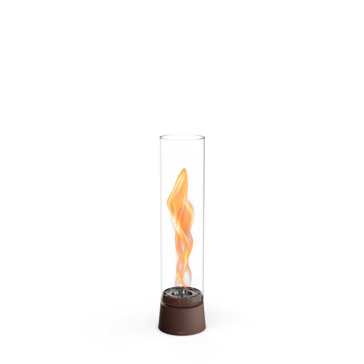Tischkamin - Wirbel Flamme, Glas Zylinder, Stahl Gehäuse - Spin Air | höfats
