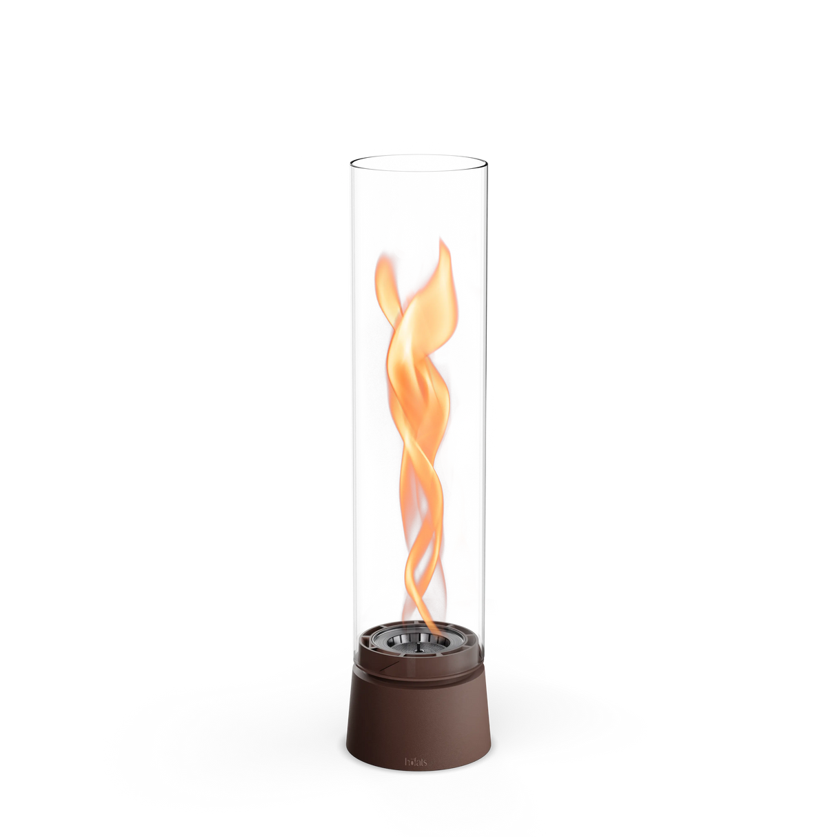 Tischkamin - Wirbel Flamme, Glas Zylinder, Stahl Gehäuse - Spin Air | höfats