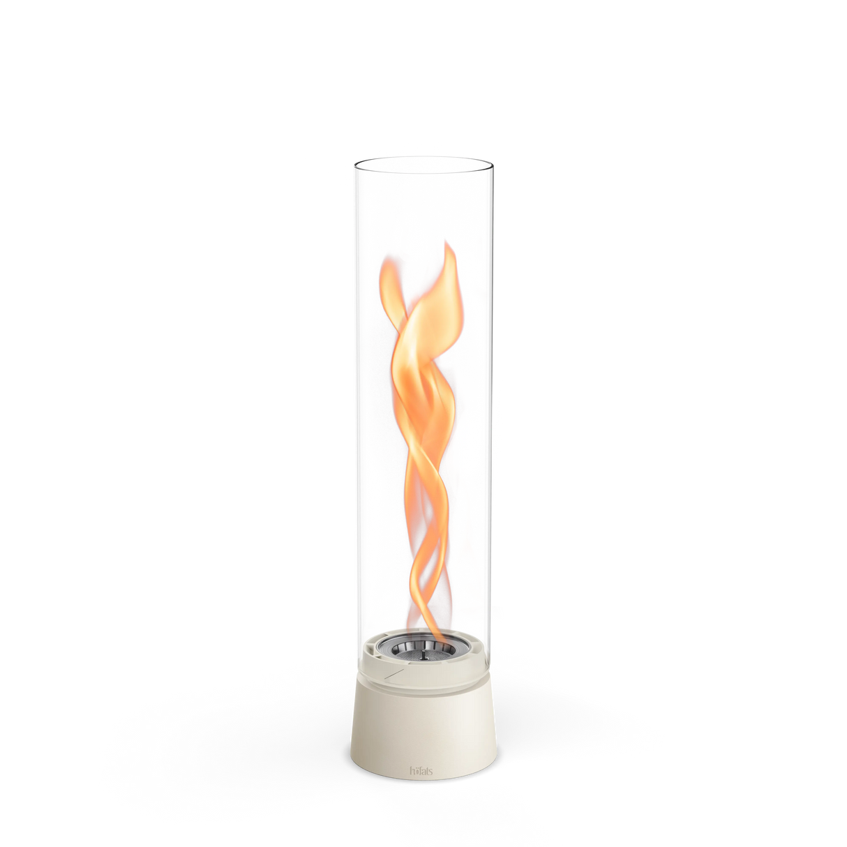 Tischkamin - Wirbel Flamme, Glas Zylinder, Stahl Gehäuse - Spin Air | höfats