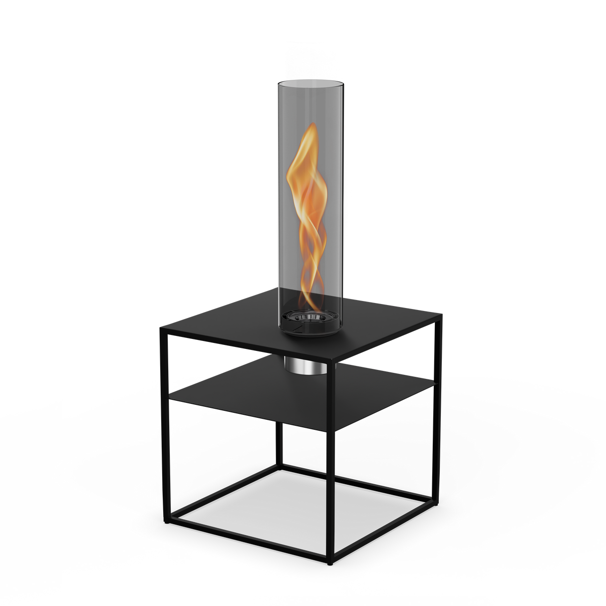 Lounge-Tisch – Integriertes Feuer, Stahl Design, Minimal Stil - Fire Frame | höfats