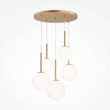 Pendelleuchte Modern Goldfarbenes Metall Mattweißes Glas LED 40 W – Basic Form | Maytoni - Esszett Luxury | Stilvolles Wohnen mit Charakter