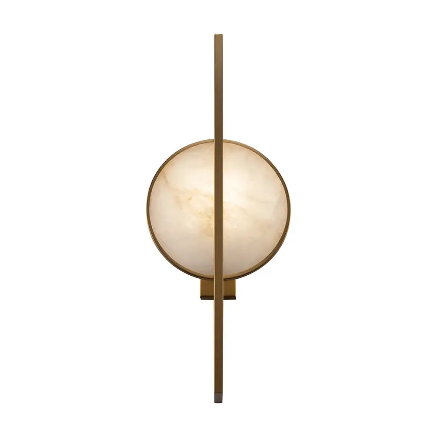 Wall Sconce Gold, Metal Frame, Natural Stone Accent – Marmo | Maytoni