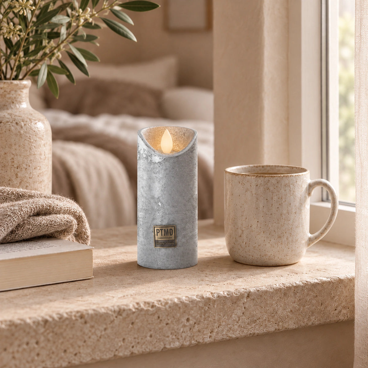 LED Candle with Moving Flame and Timer Function XS - Battery-Operated | PTMD