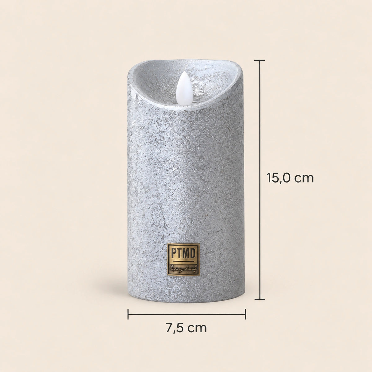 LED Candle M with Moving Flame and Timer Function - Battery Operated | PTMD