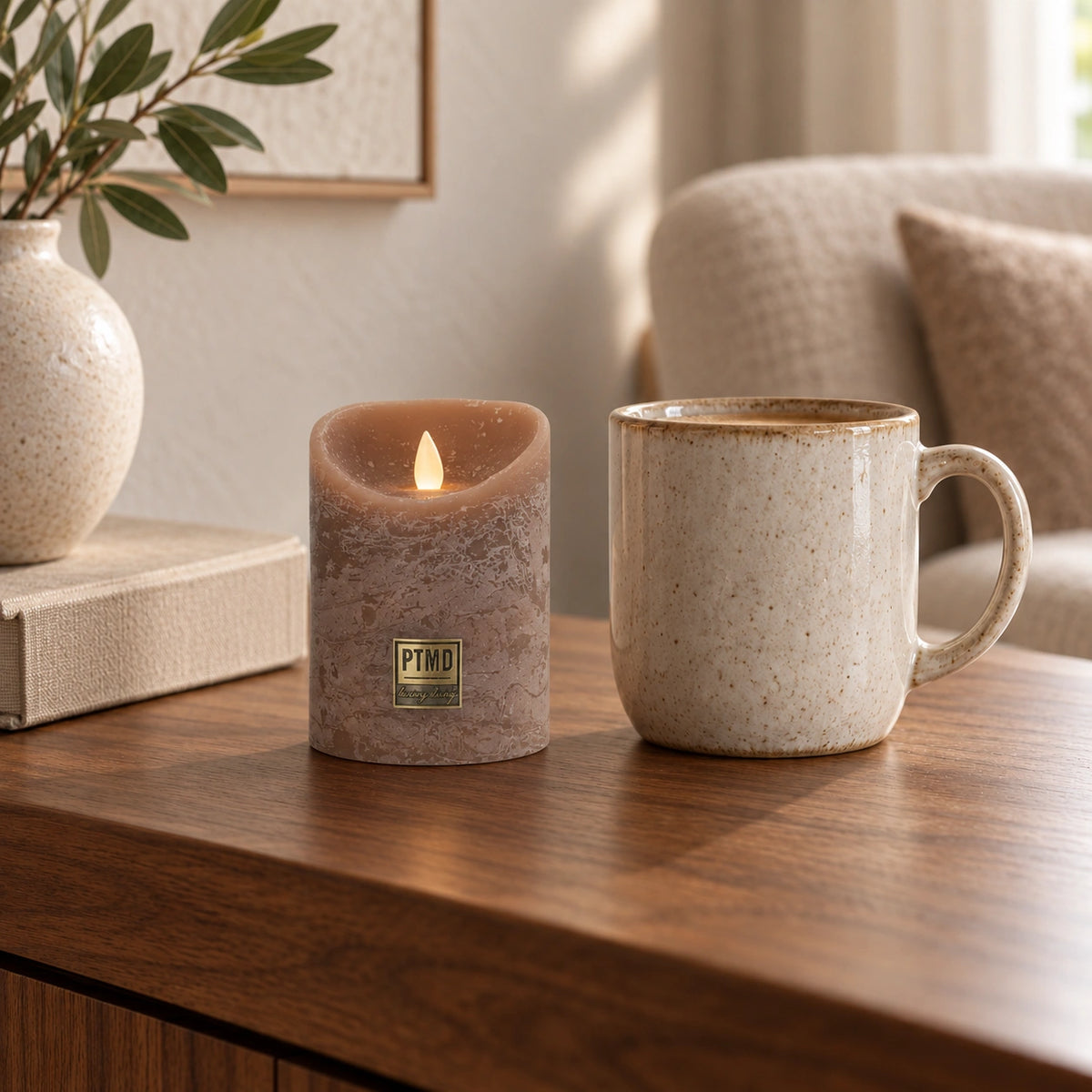 LED Candle S with Moving Flame and Timer Function - Battery-Operated | PTMD