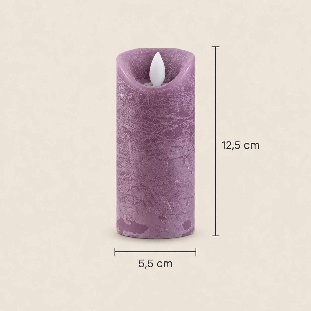 LED Candle with Moving Flame and Timer Function XS - Battery-Operated | PTMD