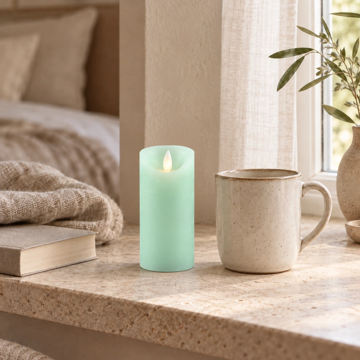 LED Candle with Moving Flame and Timer Function XS - Battery-Operated | PTMD