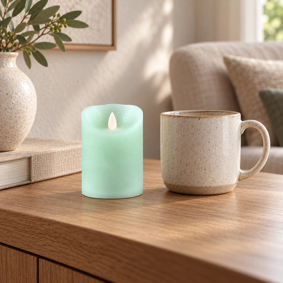 LED Candle S with Moving Flame and Timer Function - Battery-Operated | PTMD