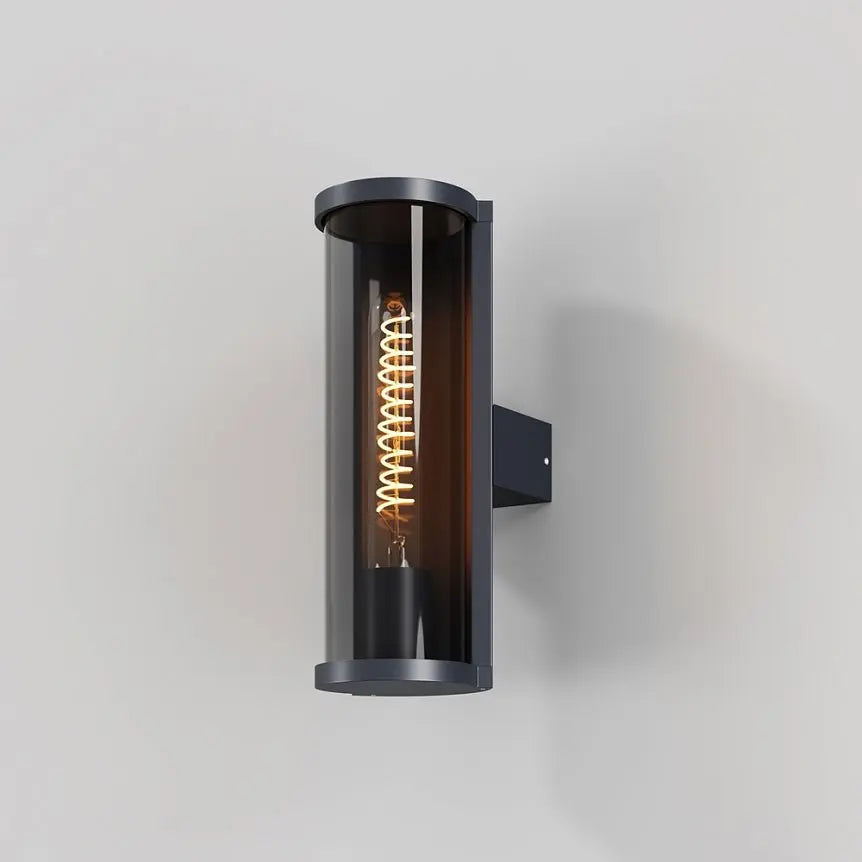 Wall light with graphite-colored aluminum body and plastic body with clear diffuser – Conf | Maytoni