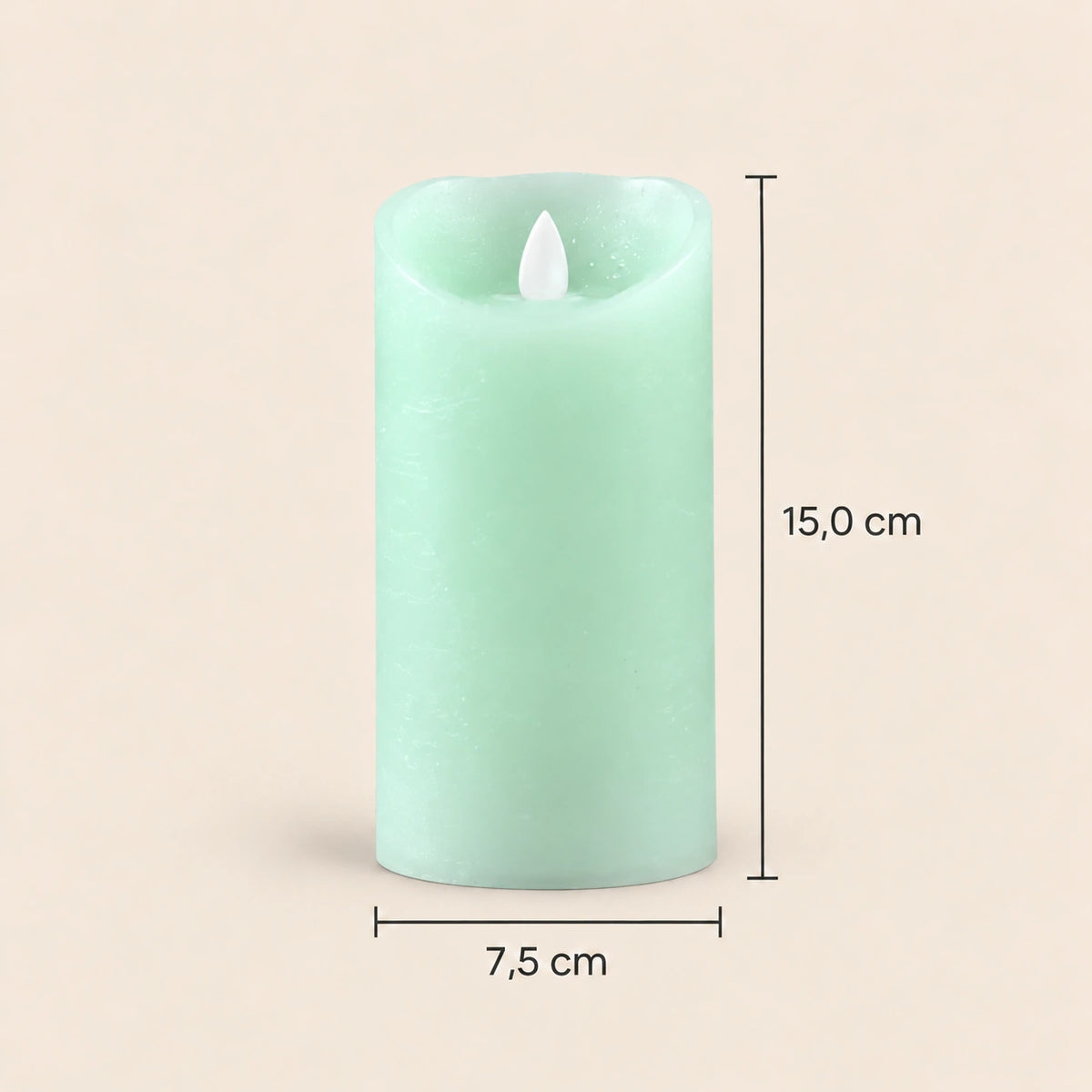 LED Candle M with Moving Flame and Timer Function - Battery Operated | PTMD