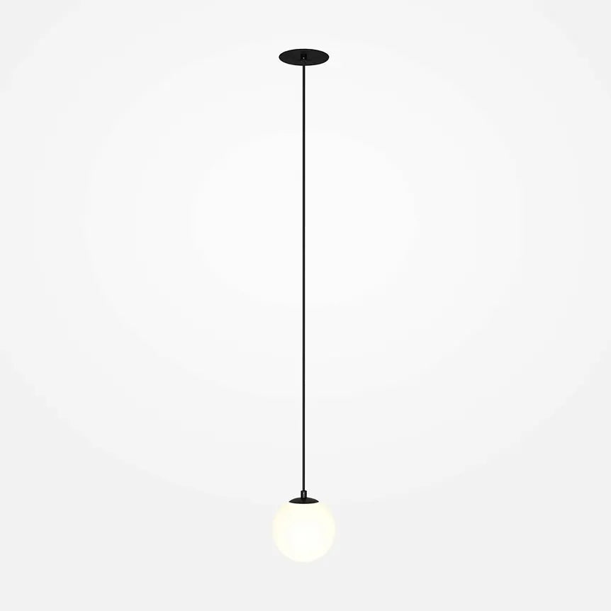 Pendelleuchte – Schwarzes Aluminium, 5 W Leistung, Warmweiß, Einbauversion, Ø10 cm - Luna | Maytoni