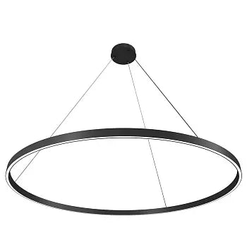 Pendant lamp with black aluminum finish, integrated LED 81W, 4800lm, 3000K, height adjustable – Rim | Maytoni