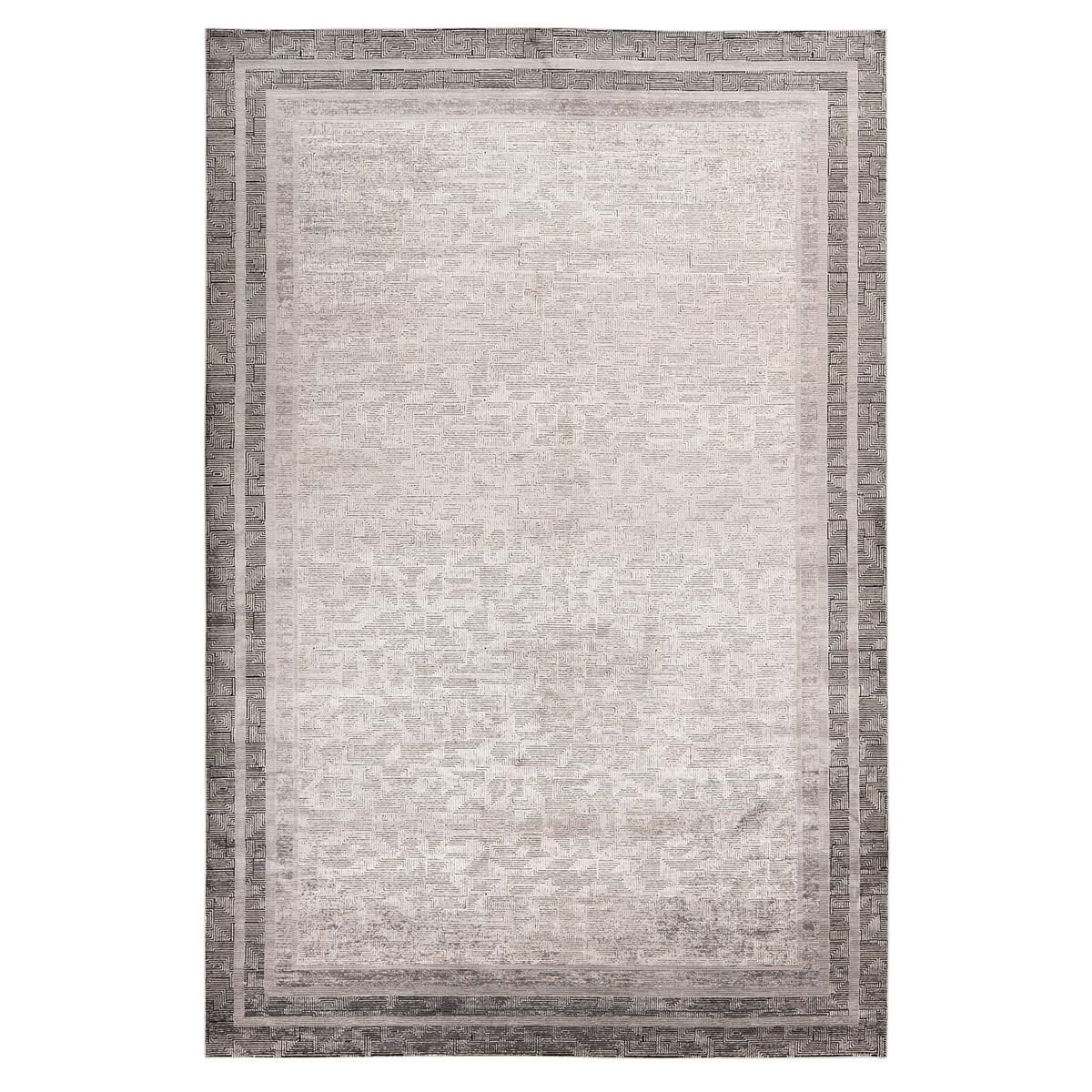 Machine-Woven Bamboo Silk Carpet Classic Grey – Elles 212 | Kayoom