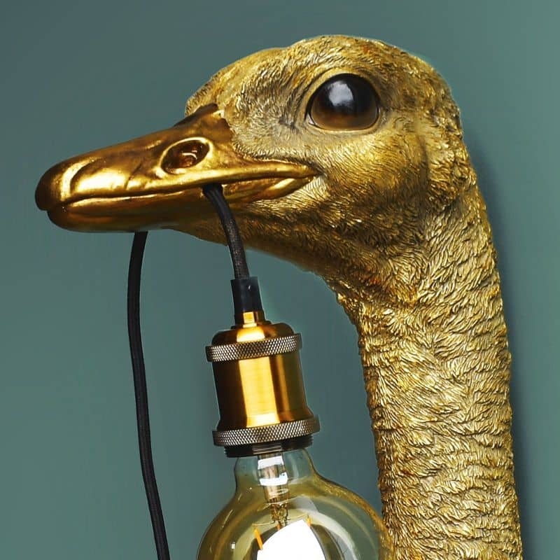 Wall Light – Sculptural Design, Iconic Animal Motif, Polyresin Construction, Antique Gold Finish – Franz Josef | WERNS