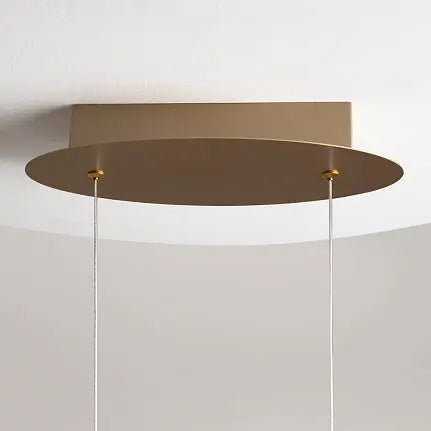Pendant lamp made of gold-colored rectangular frame with crystal diffusers and LED – Curve | Maytoni