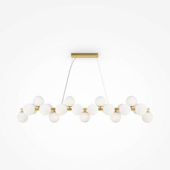 Pendelleuchte mit mattgoldenem Metallrahmen und weißem Glas im modernen Design – Dallas | Maytoni - Esszett Luxury | Stilvolles Wohnen mit Charakter
