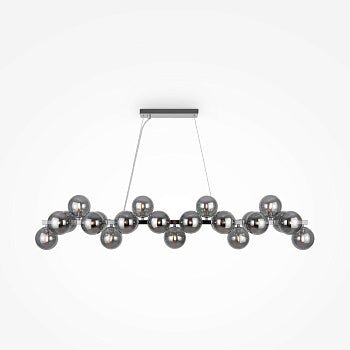 Pendelleuchte mit chromfarbenem Metallrahmen und rauchgrauen Spiegelglas - Schirmen im modernen Design – Dallas | Maytoni - Esszett Luxury | Stilvolles Wohnen mit Charakter