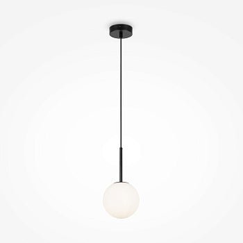 Pendelleuchte Schwarzes Metall Mattweißes Glas Minimalistisches Design – Basic Form | Maytoni - Esszett Luxury | Stilvolles Wohnen mit Charakter