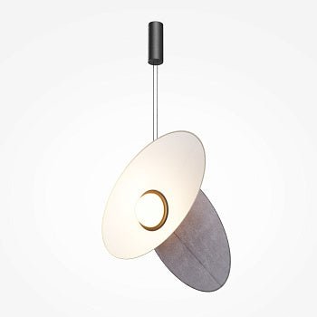 Pendelleuchte mit Ovalem Stoffschirm Schwarzem Aluminiumrahmen & Integrierter LED – Evolution | Maytoni - Esszett Luxury | Stilvolles Wohnen mit Charakter