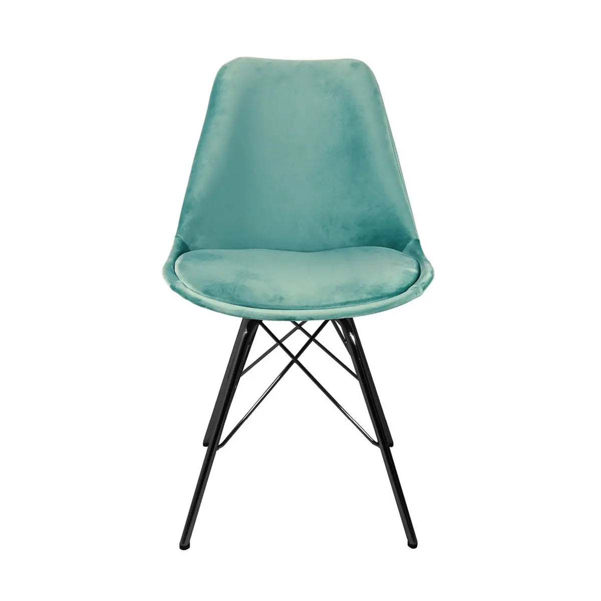 Esszimmerstuhl – Velvet Stoff, Metallgestell, Kuipform Design, Mintgrün Farbe - Velvet | Kick