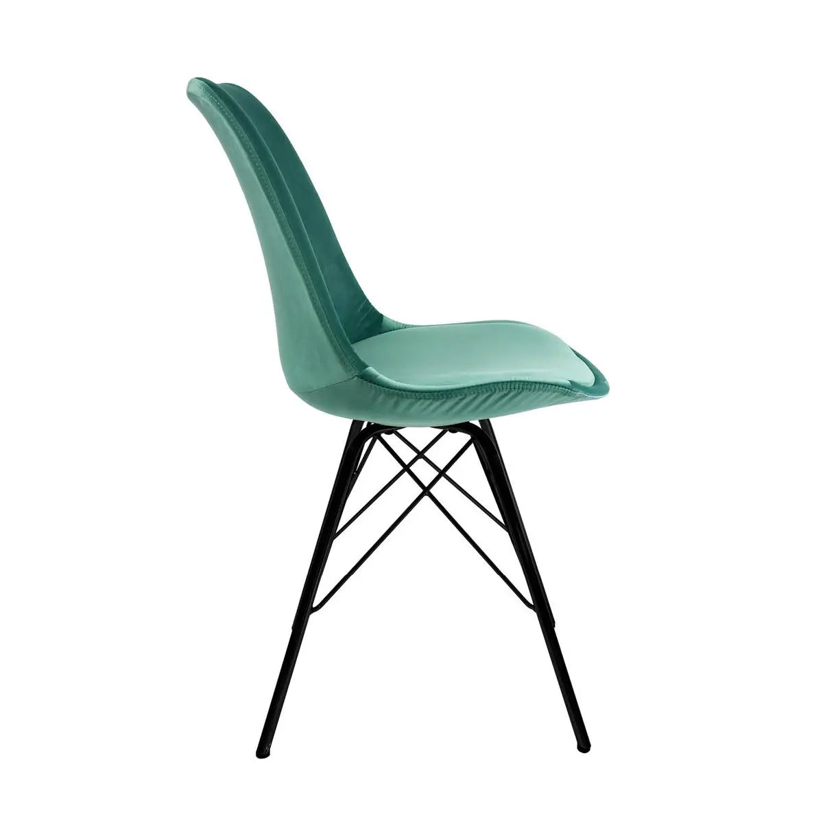 Esszimmerstuhl – Velvet Stoff, Metallgestell, Kuipform Design, Mintgrün Farbe - Velvet | Kick