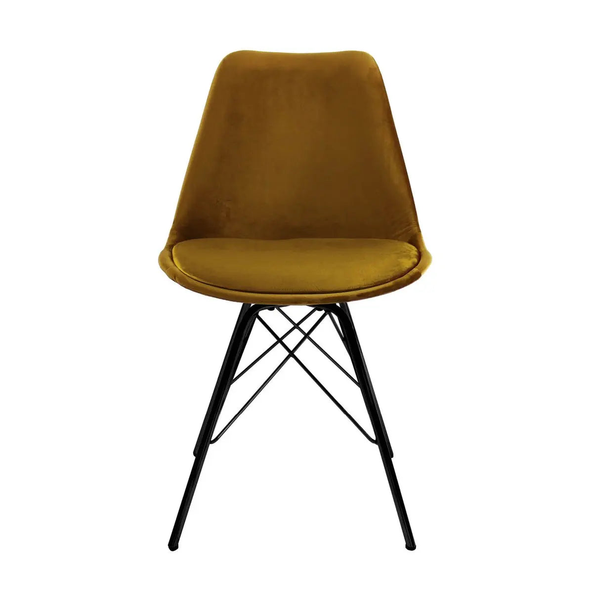 Esszimmerstuhl – Velvet Stoff, Metallgestell, Kuipform Design, Gold Farbe - Velvet | Kick