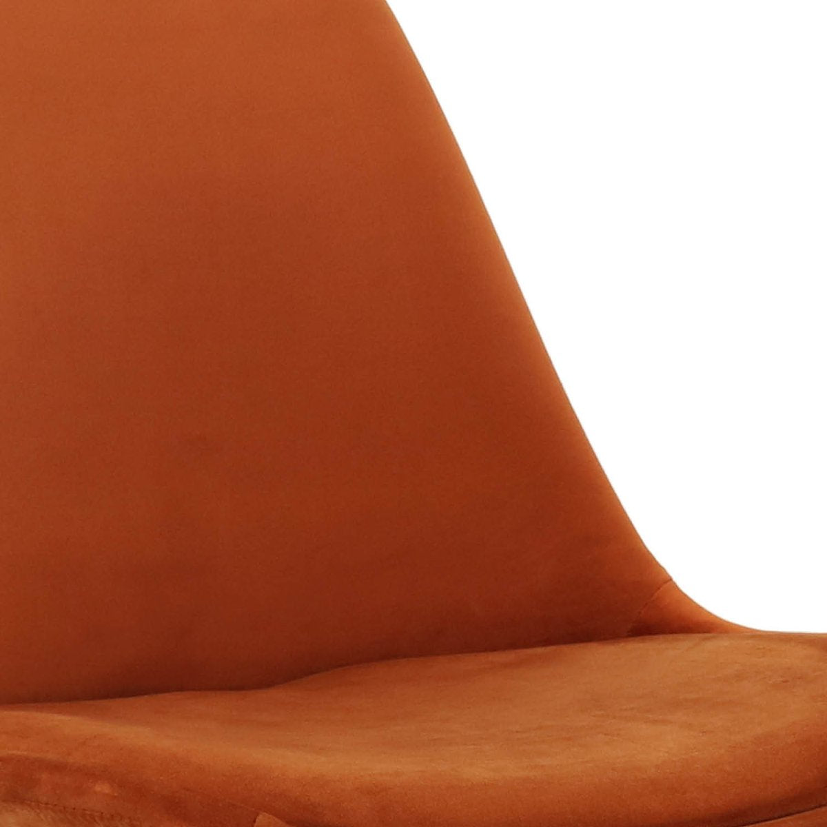 Esszimmerstuhl – Velvet Stoff, Metallgestell, Kuipform Design, Orange Farbe - Velvet | Kick