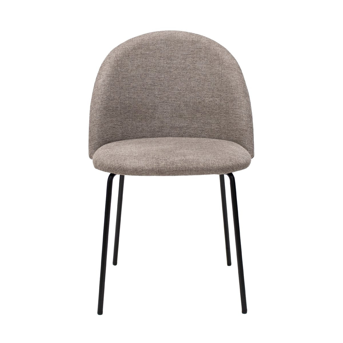 Esszimmerstuhl – Strukturstoff Bezug, Metall Gestell, Taupe Farbe - Noa | Kick Collection