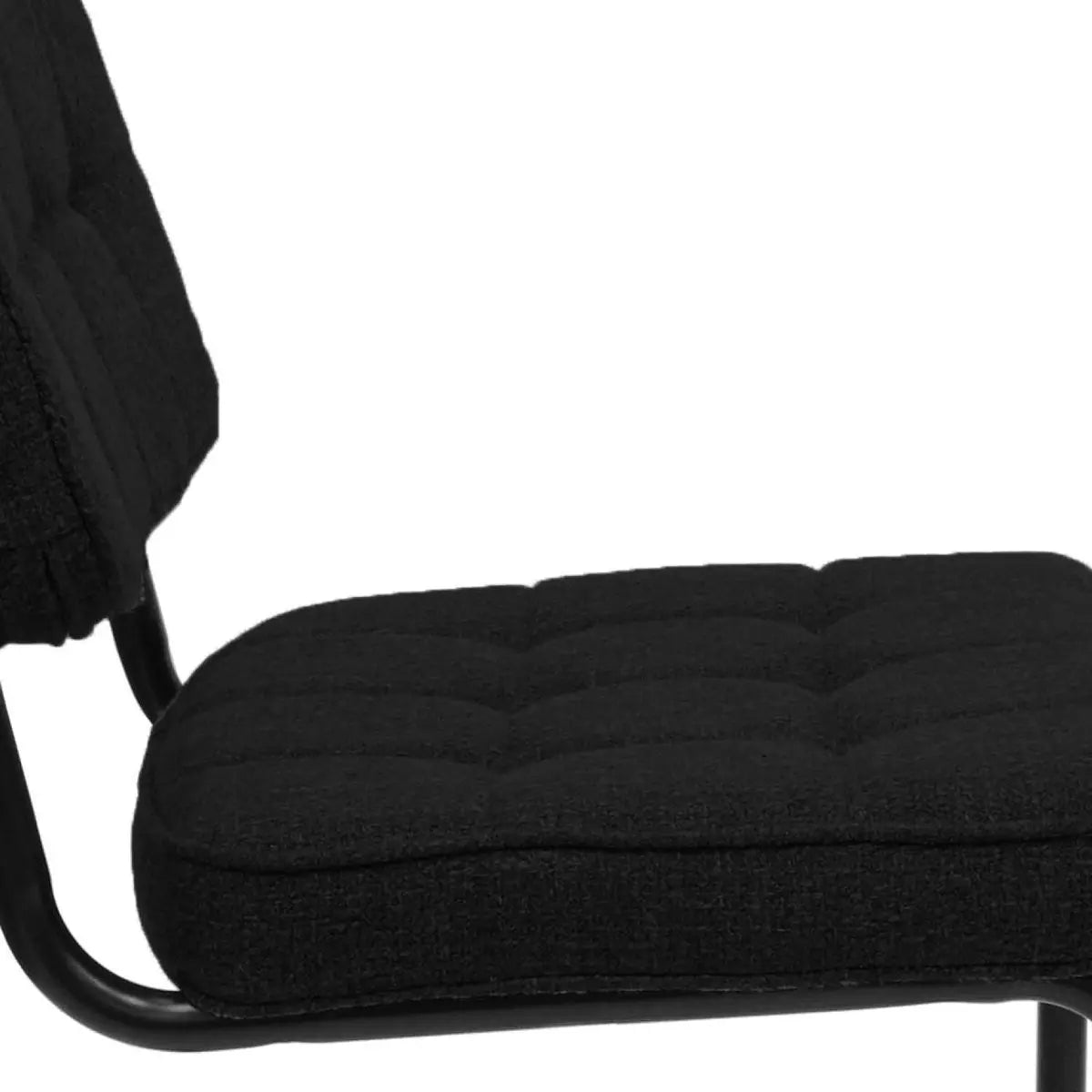 Esszimmerstuhl – Texture Stoff, Metallgestell, Schwarz Farbe - Yves | Kick Collection