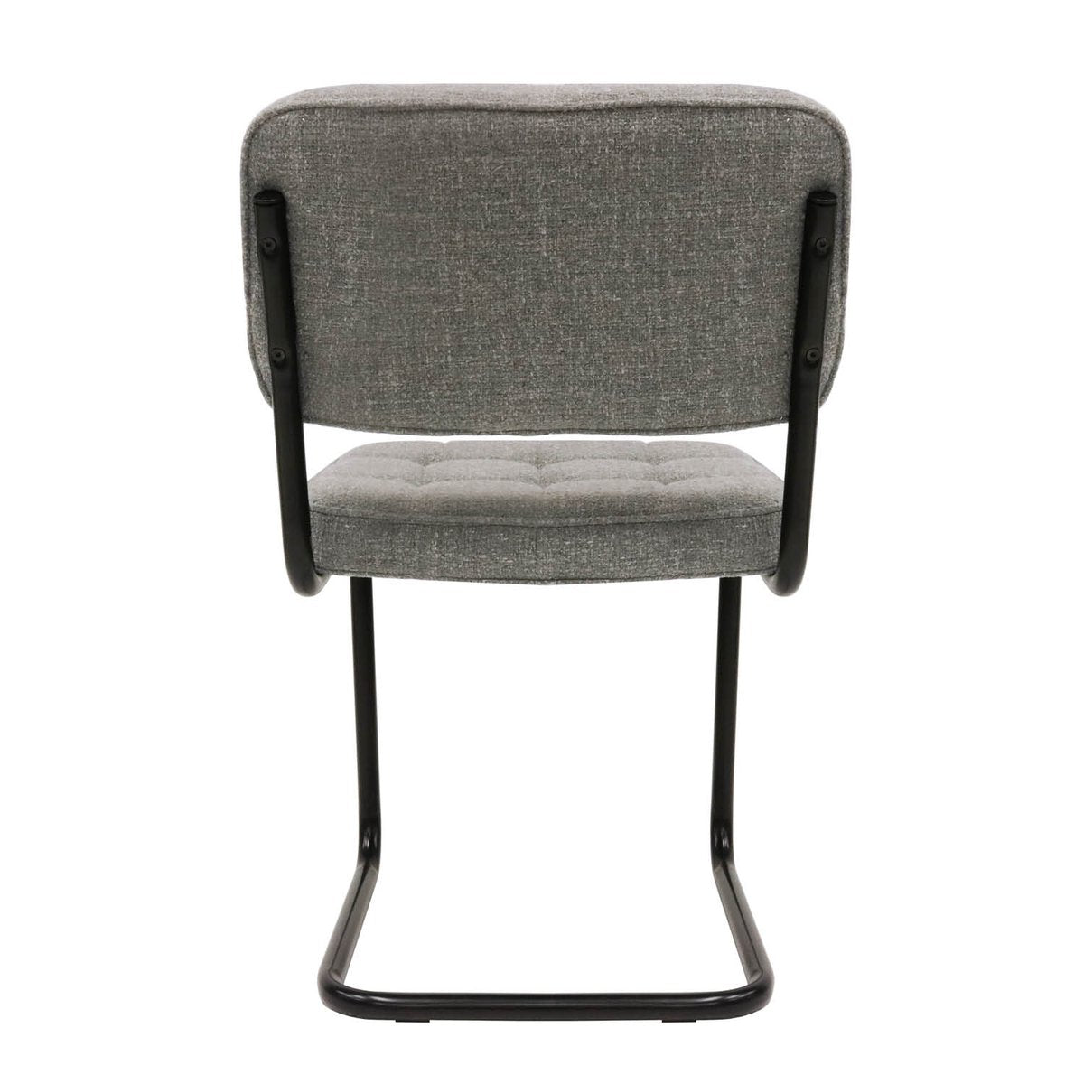 Esszimmerstuhl – Texture Stoff, Metallgestell, Grau Farbe - Yves | Kick Collection