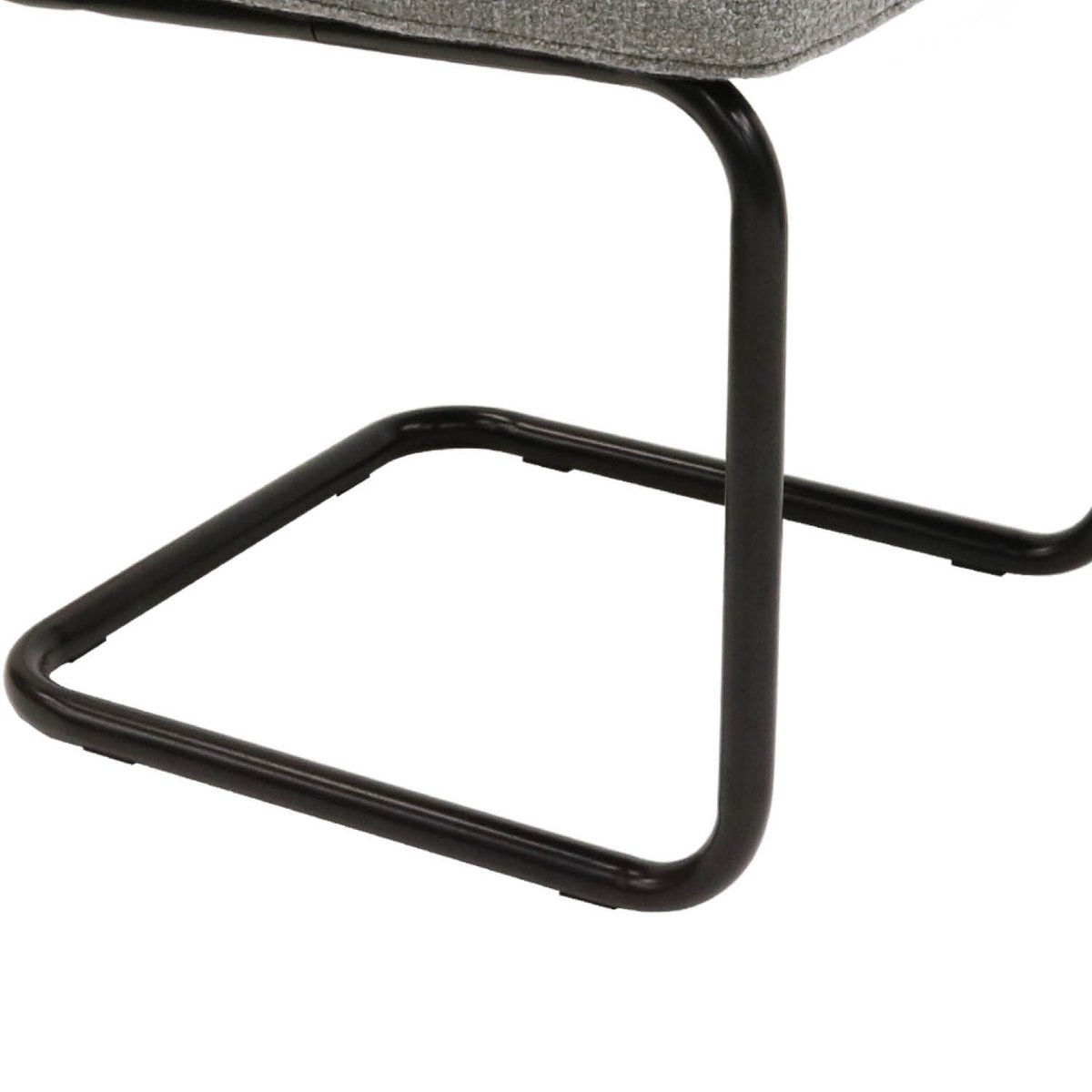 Esszimmerstuhl – Texture Stoff, Metallgestell, Grau Farbe - Yves | Kick Collection