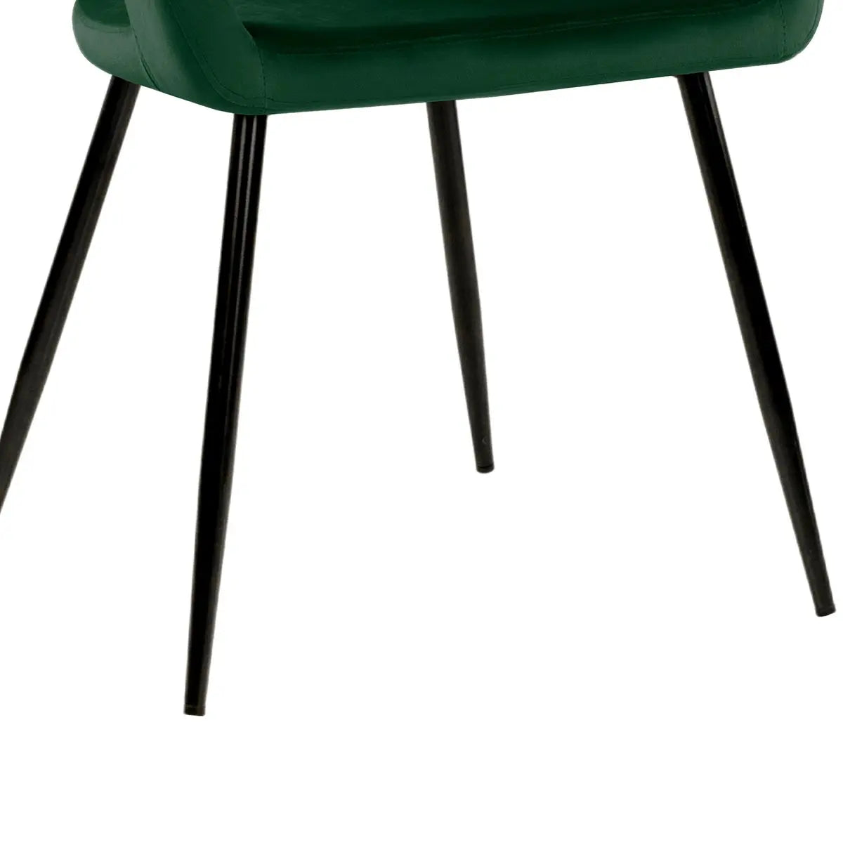 Esszimmerstuhl – Velvet Stoff, Metall Gestell, Dunkelgrüne Farbe - Lenn | Kick Collection