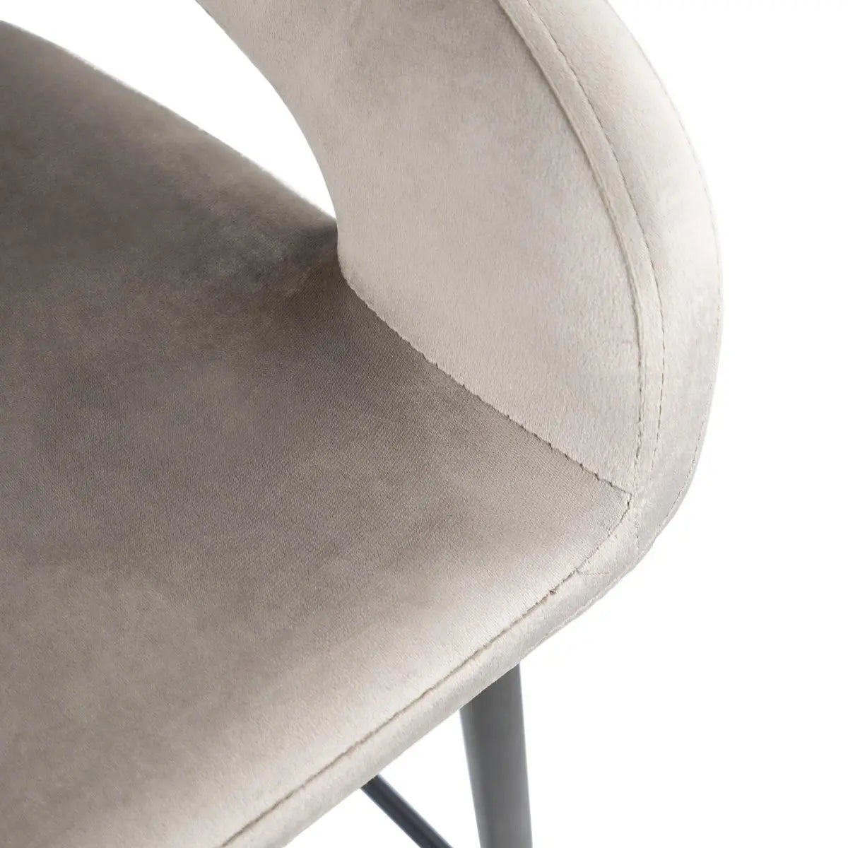 Barstuhl – Velvet Stoff, Metall Gestell, Champagne Farbe - Lenn | Kick Collection