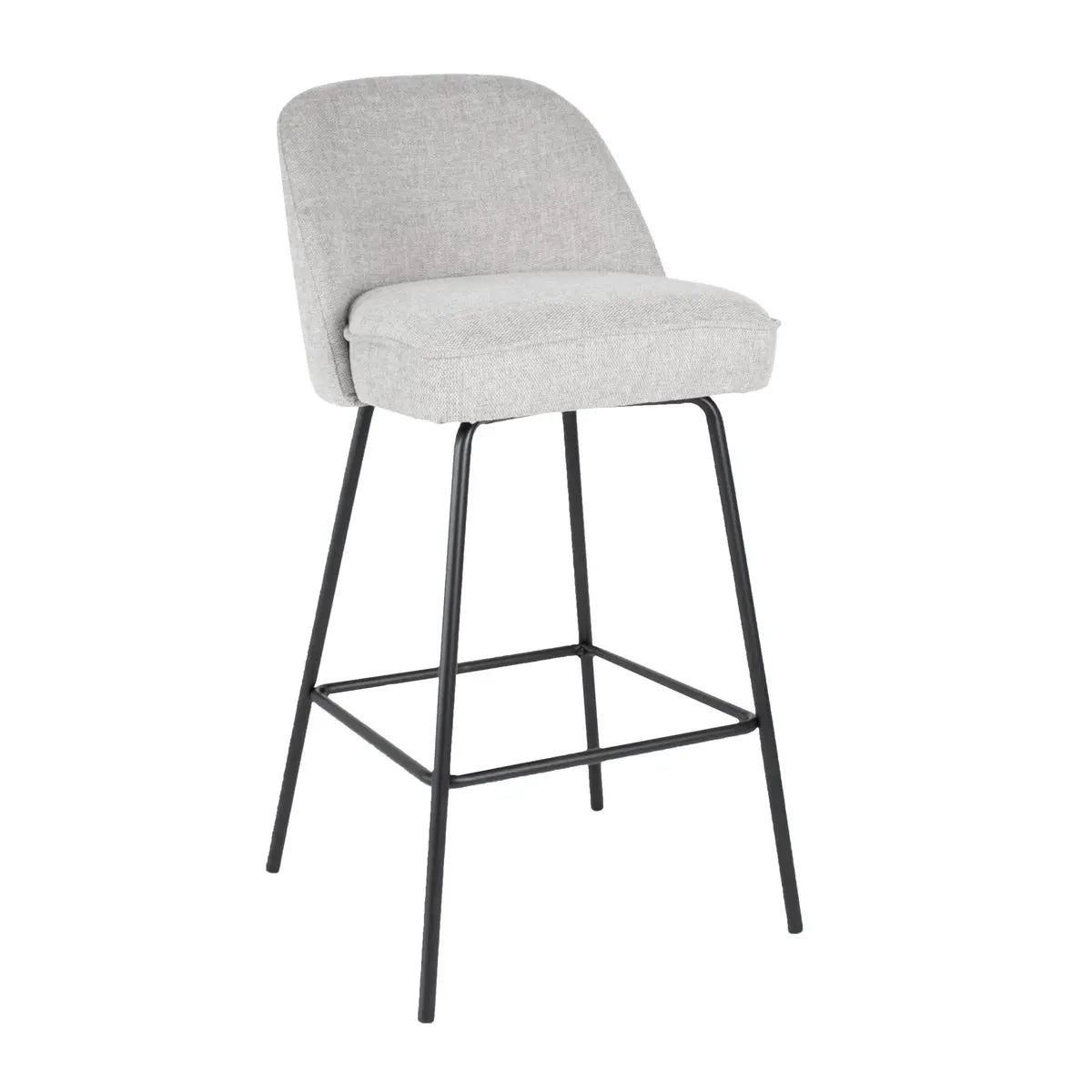 Barstuhl – Texture Stoff, Metall Gestell, Graue Farbe - Lucy | Kick Collection