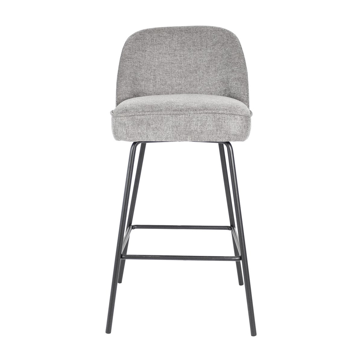 Barstuhl – Texture Stoff, Metall Gestell, Dunkelgraue Farbe - Lucy | Kick Collection