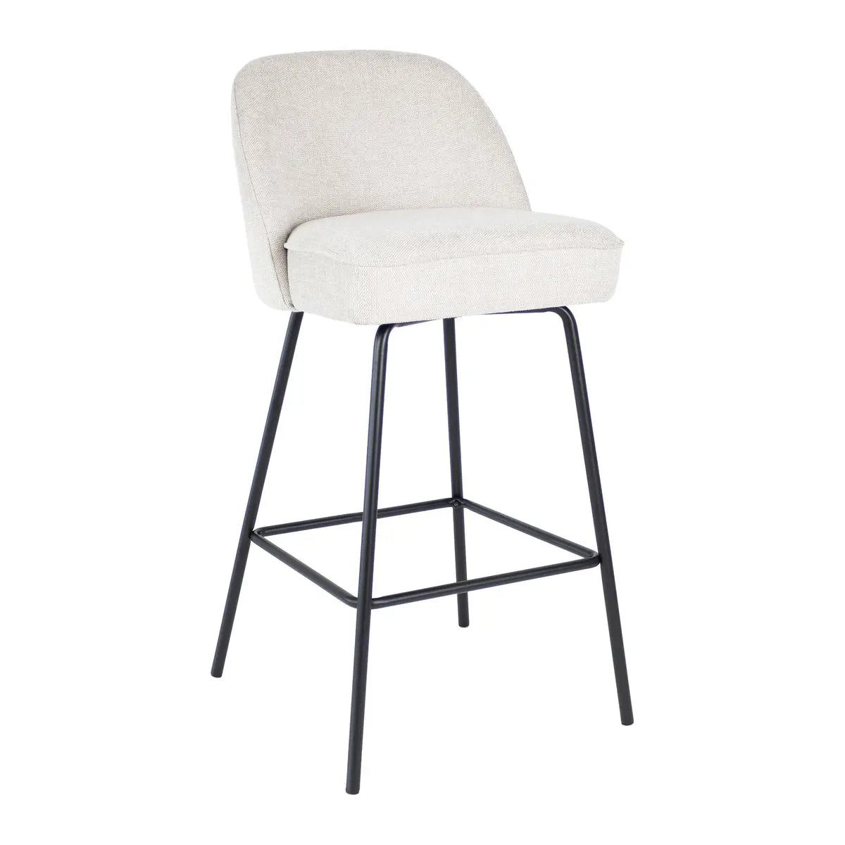 Barstuhl – Texture Stoff, Metall Gestell, Champagne Farbe - Lucy | Kick Collection