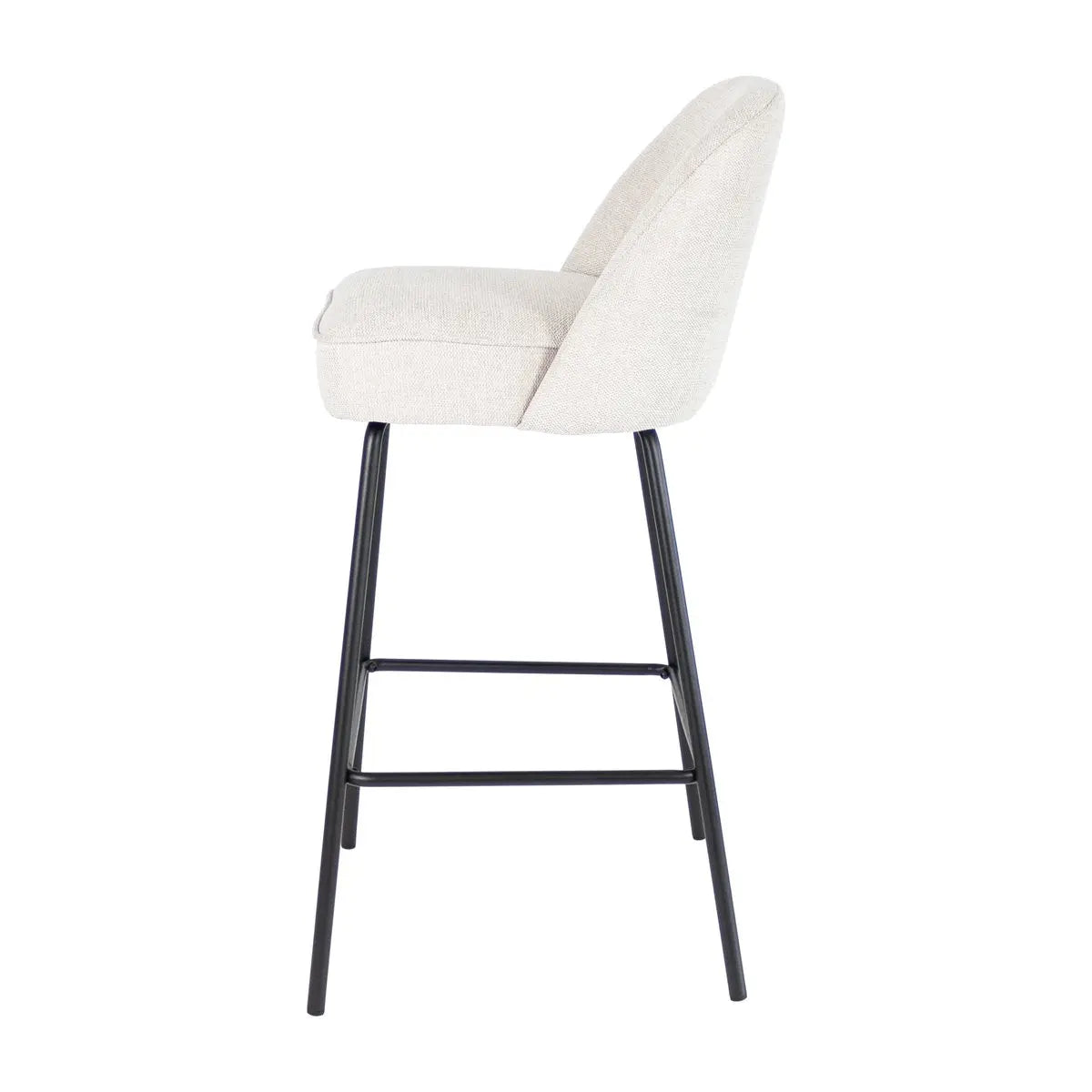 Barstuhl – Texture Stoff, Metall Gestell, Champagne Farbe - Lucy | Kick Collection