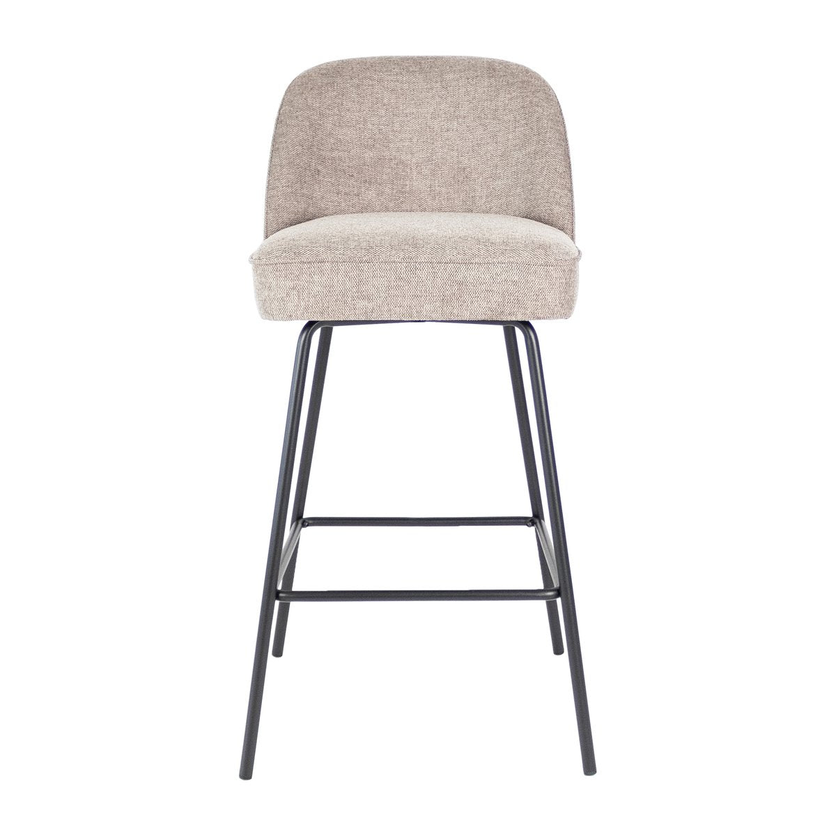 Barstuhl – Texture Stoff, Metall Gestell, Taupe Farbe - Lucy | Kick Collection