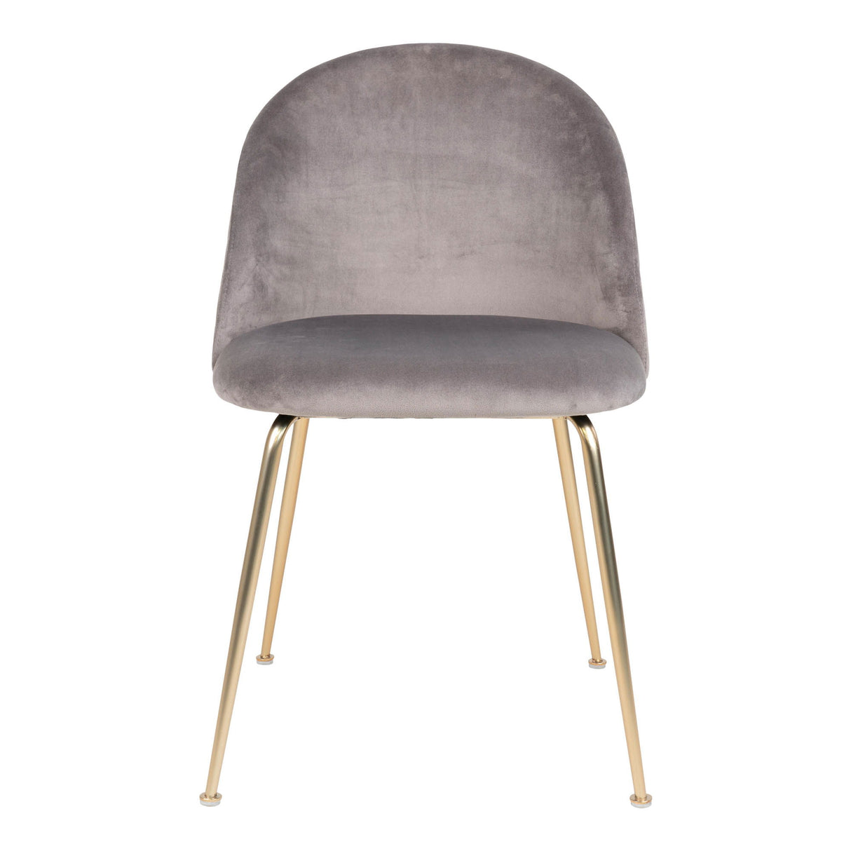 Esszimmerstuhl – Grauer Samt, Messingbeine, 76 cm - Geneve | House Nordic