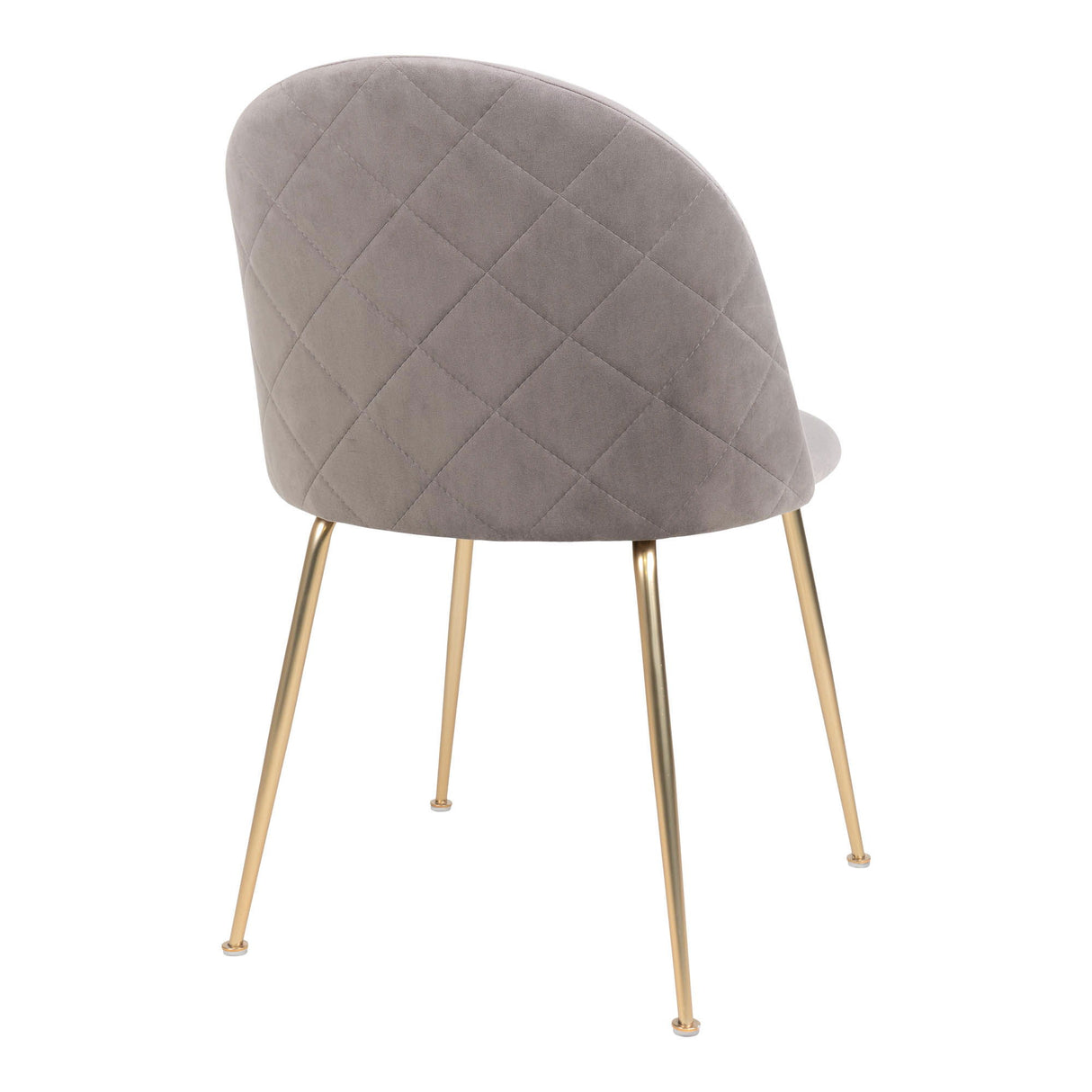 Esszimmerstuhl – Grauer Samt, Messingbeine, 76 cm - Geneve | House Nordic