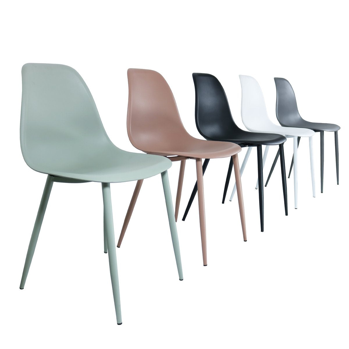 Gartenstuhl – Kunststoff Sitzschale, Metallgestell, Rosa Farbe - Nero | Kick Collection