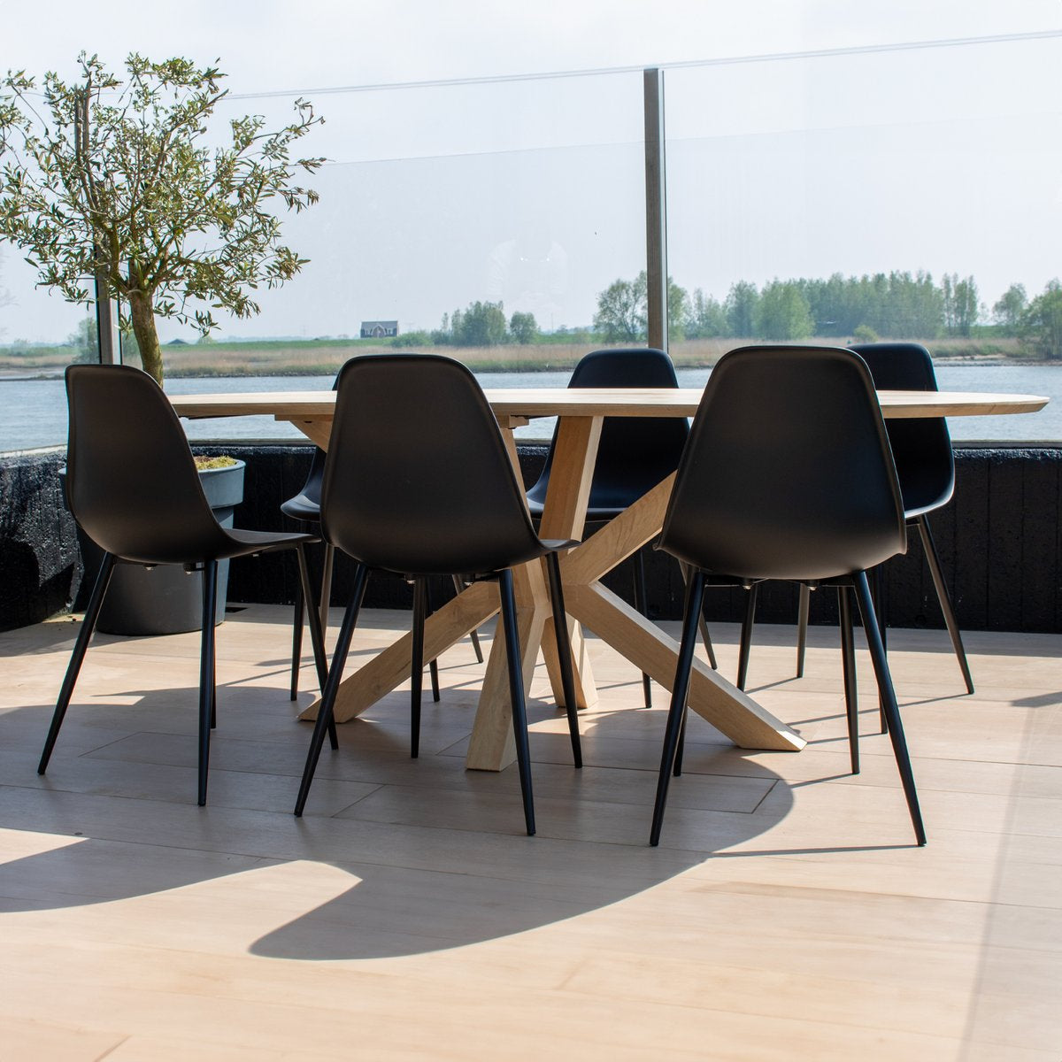 Gartenstuhl – Kunststoff Sitzschale, Metallgestell, Rosa Farbe - Nero | Kick Collection