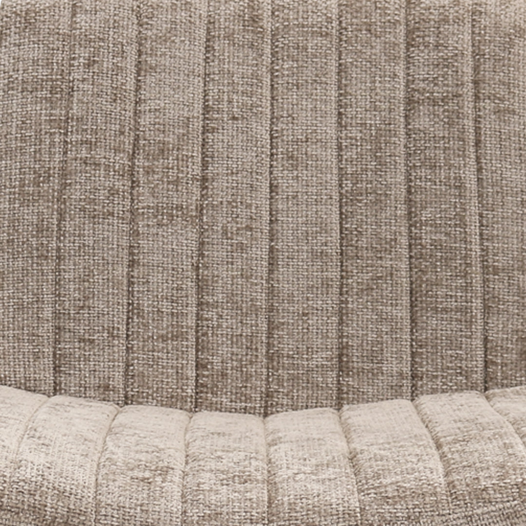 Sessel – Chenille Stoff, Metallgestell, Champagner Farbe - James | Kick Collection