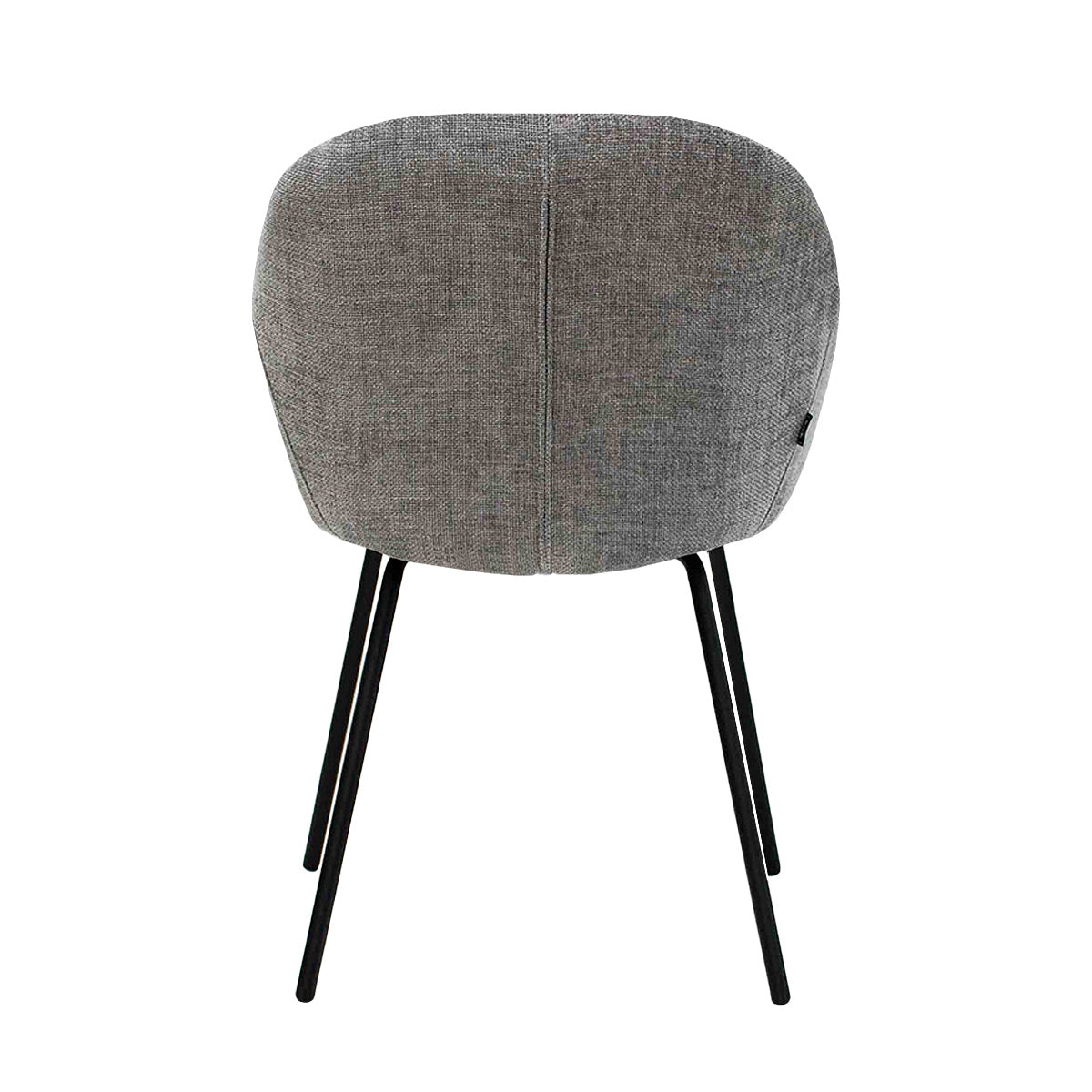 Dining Chair – Structural Fabric, Upholstery, Armrests, Grey – Arda | Kick Collection