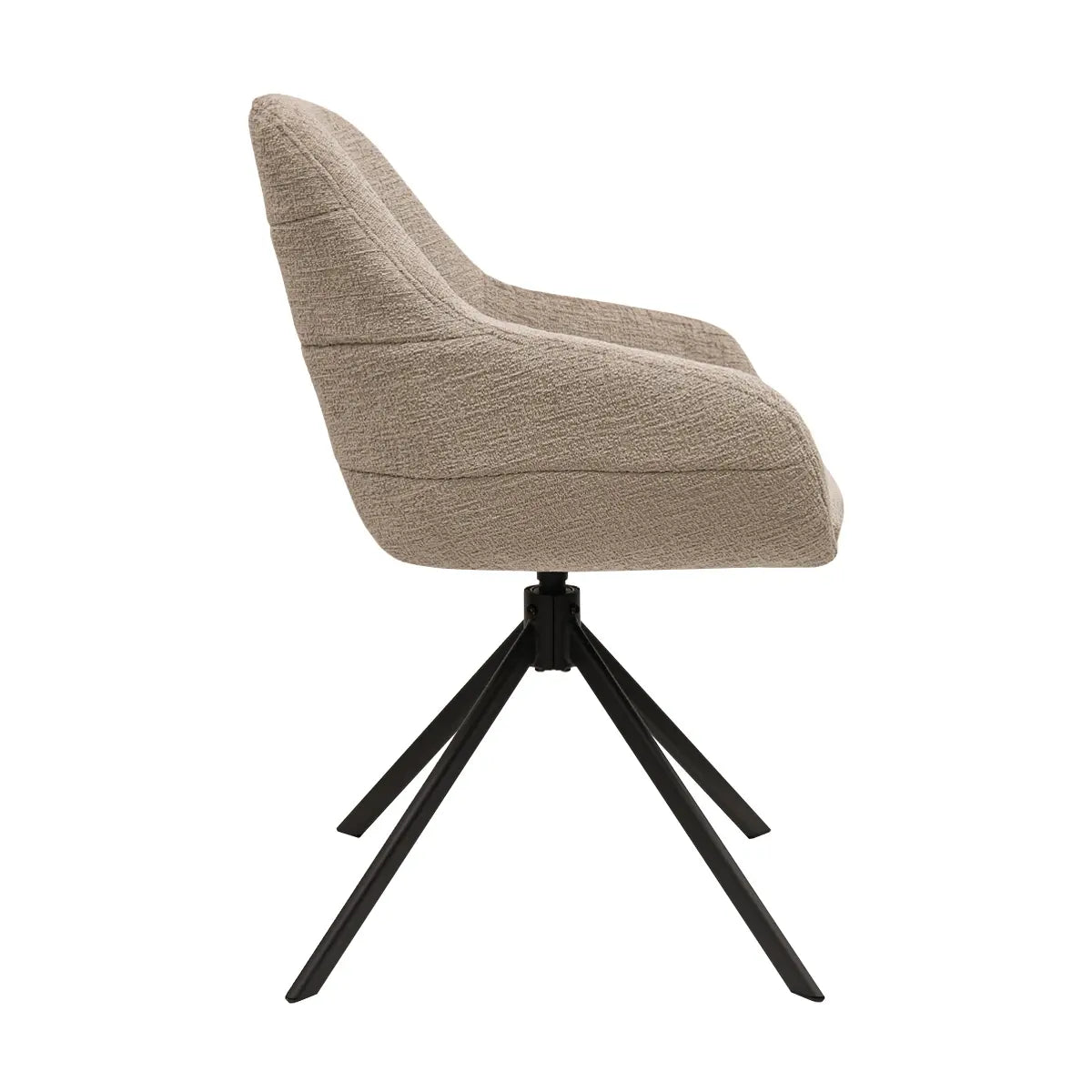 Drehstuhl – Texture Stoff, 360° Drehfunktion, Beige Farbe - Jule | Kick Collection