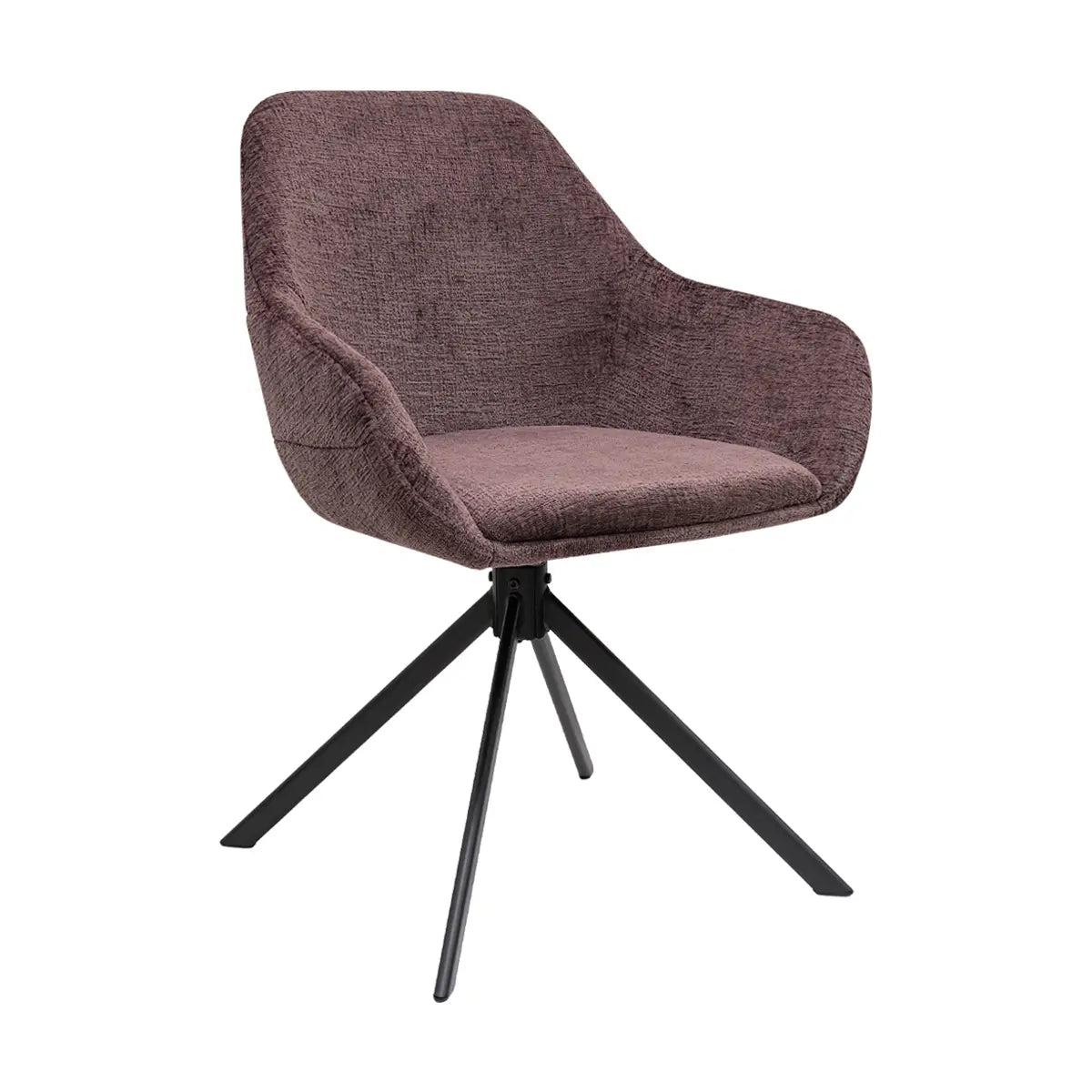 Drehstuhl – Texture Stoff, 360° Drehfunktion, Lila Farbe - Jule | Kick Collection